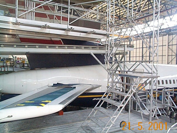 Aerospace aluminum scaffolding